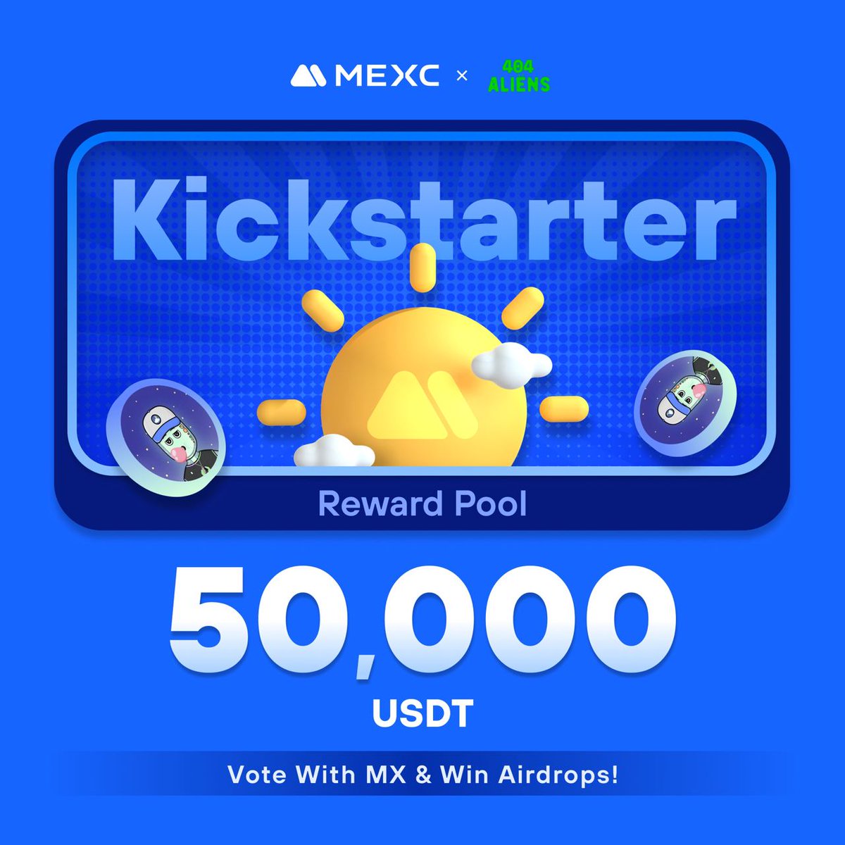 MEXC_DE's tweet photo. #404Aliens , ein mysteriöses Ensemble aus 10'000 einzigartig gestalteten Alien #NFTs , kommt zum #MEXCKickstarter 🚀

🗳Stimme mit $MX ab, um Airdrops zu teilen
📈 $404A/USDT-Handel: 23.02.2024, 07:00 Uhr

Details: https://t.co/PitFqKdZhK https://t.co/AJhxkAAnqb