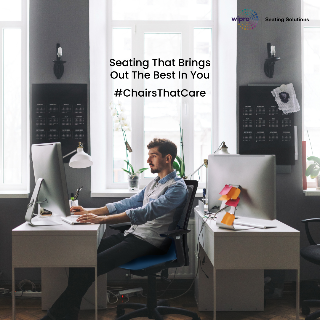 'Elevate your workspace with Wipro Seating – where comfort meets innovation. Our ergonomic chairs are designed to support your ambitions and foster excellence in every move. 

#SitSmart #WiproSeating #ErgonomicExcellence #WorkInComfort #RiseAboveMediocrity #ChairThatCares