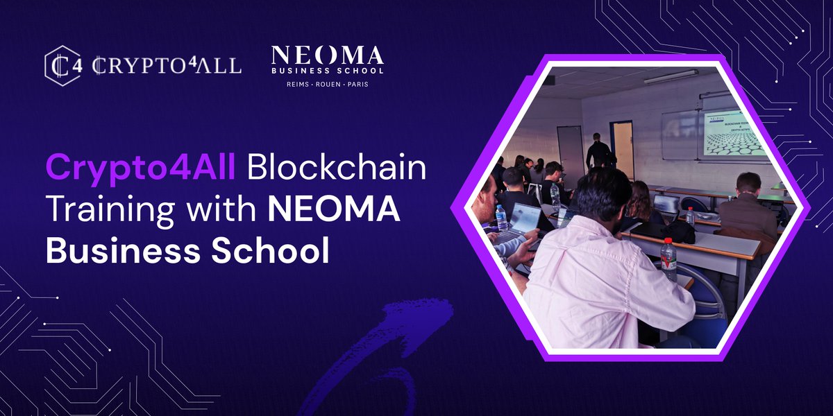 🎓 Enhance your expertise with Crypto4All & @NEOMAbs 120-hour 'Disruptive Finance' program! 💡 Master your knowledge on #tokenization, governance, and #regulation and many more. Are you ready to become a #blockchain expert? 👀