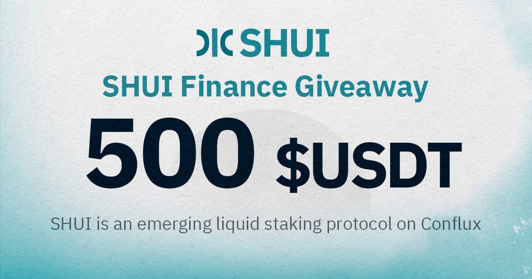 SHUI丨Ver. 2.0 LIVE! (@shui_finance) on Twitter photo Liquidity brings money - that's the philosophy from SHUI.
The team collaborated with <a href="/taskonxyz/">TaskOn | Ultimate Web3 Community Growth Platform</a> for a $500 Giveaway.
Retweet our tweet to help spread the word!
bit.ly/3UKDnCR
#TaskOnRewards #SHUI #CFX #TaskOn Liquidity brings money - that's the philosophy from SHUI.
The team collaborated with <a href="/taskonxyz/">TaskOn | Ultimate Web3 Community Growth Platform</a> for a $500 Giveaway.
Retweet our tweet to help spread the word!
bit.ly/3UKDnCR
#TaskOnRewards #SHUI #CFX #TaskOn