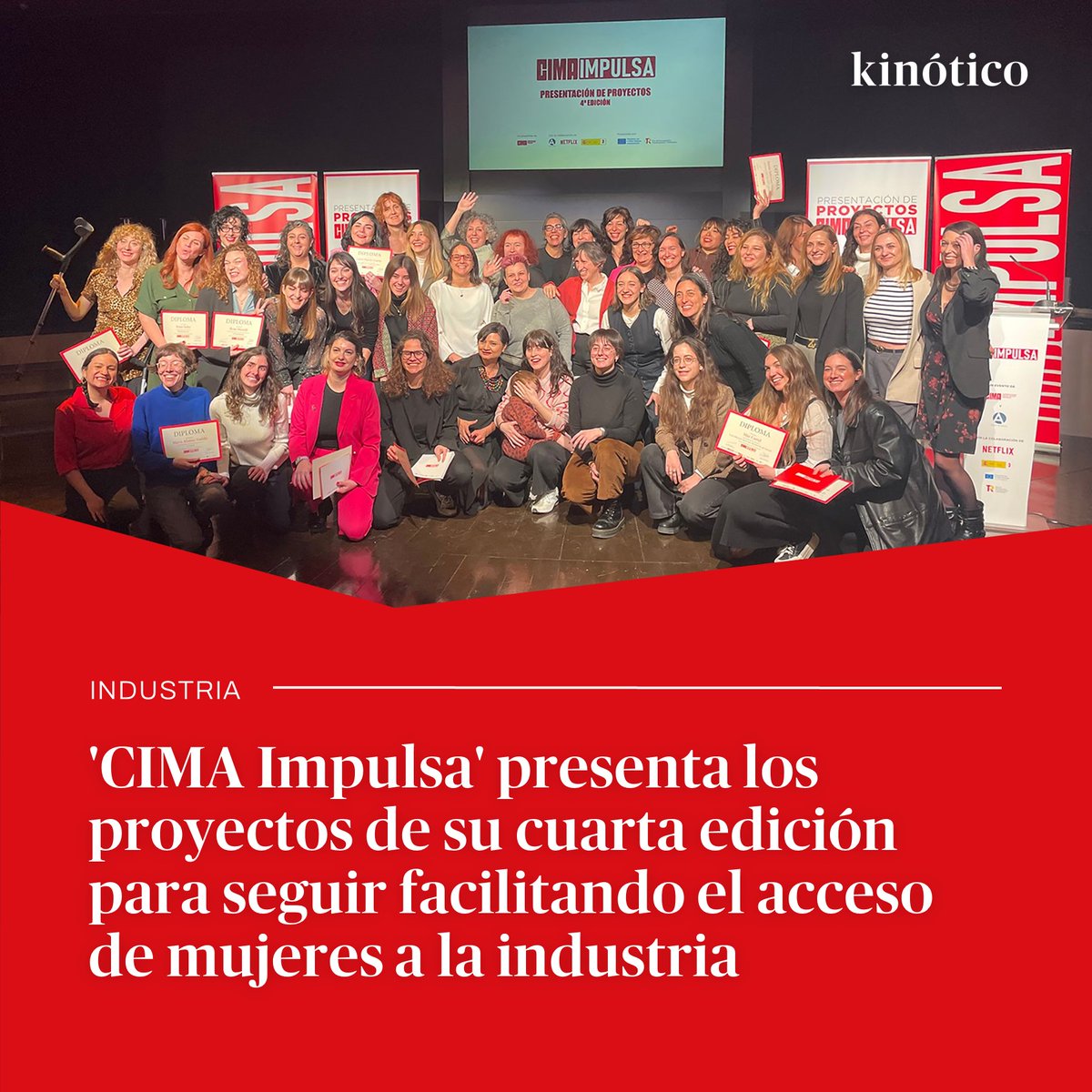 kinotico's tweet photo. 🎬📽️ CINE Y MUJERES | @CimaImpulsa ha celebrado el acto de clausura de su cuarta edición

➡️ Se han presentado las 19 propuestas seleccionadas el pasado junio y que a lo largo de estos meses han contado con asesoramiento para encarrilar los proyectos

🔗 https://t.co/VoWPQm4hKh https://t.co/xndJ3HUKdU