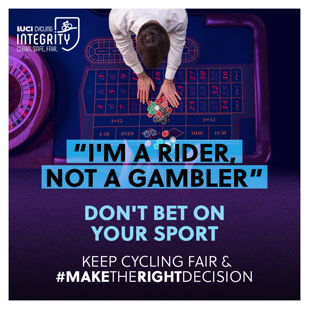 UCI_cycling's tweet photo. Keeping our sport fair 🤝
 
Today we launch Fair Cycling, a campaign to raise awareness about all forms of competition manipulation. ❌
 
Together we have the responsibility to protect our sport and the integrity of cycling competitions. 🚲
 
More information below 👇