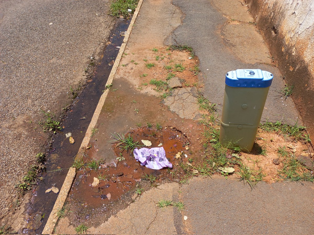 becausehe's tweet photo. @JHBWater 28 Auckland Ave Auckland Park, nearest corner Windsor and Goring Rd. Slow leak. Please fix. Control valve on University Road is also leaking, 50 meters away. https://t.co/II7FwnYKyD