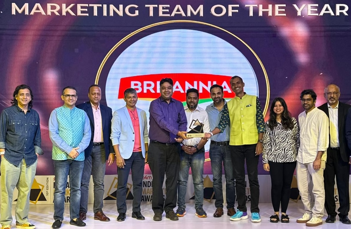 Britannia is thrilled to be named 'Marketing Team of the Year' at the @e4mtweets Indian Marketing Awards 2023 and five other recognitions. Our heartfelt gratitude to the esteemed panel of industry experts, for acknowledging our work. Here's to more such nights 💪 🍪