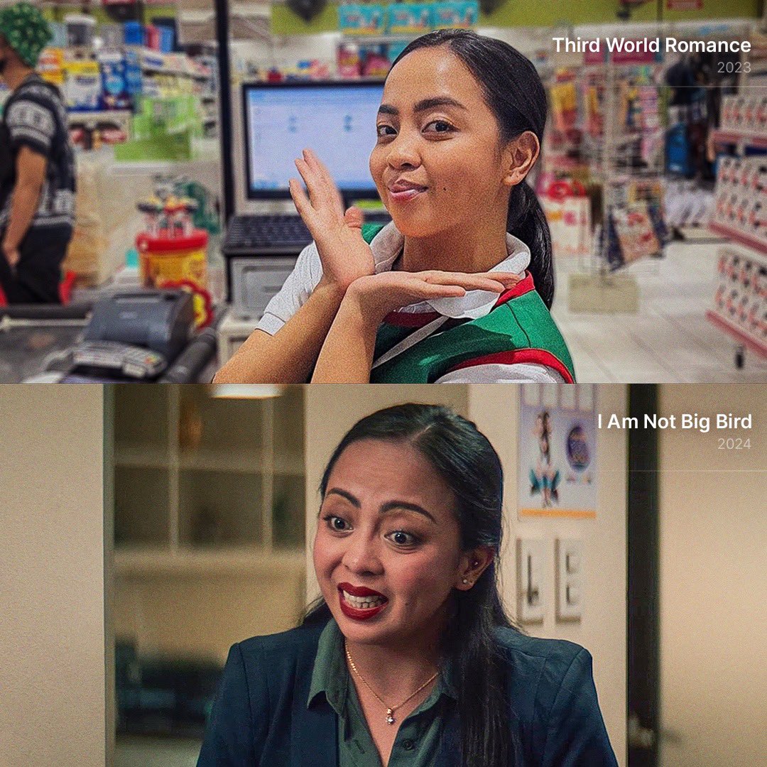 ✨ Donna Cariaga cinematic universe ✨ Catch her as Maymay in #ThirdWorldRomance, now streaming on Netflix! And as the delulu bank manager (IYKYK 🤪) in #IAmNotBigBird, now on its second week in cinemas!