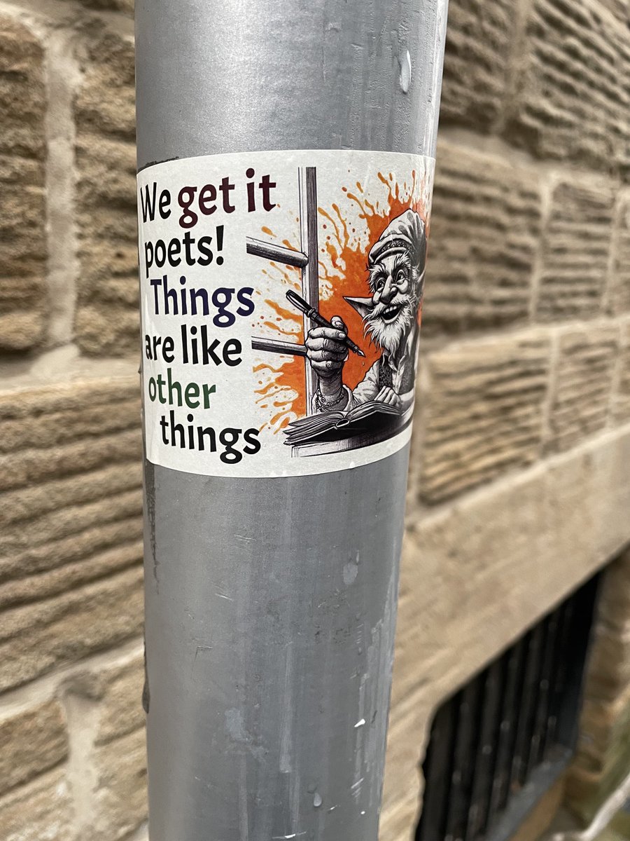 Sticker on a post in Barnsley