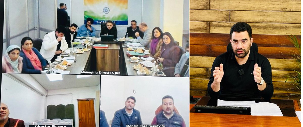Srinagar 21 Feb. Secretary, Health & Medical Education, Dr. Syed Abid Rasheed Shah undertook a comprehensive review to assess the functioning of Jammu and Kashmir Medical Supplies Corporation Limited (JKMSCL) during a meeting at Civil Secretariat. @SyedAbidShah @MoHFW_INDIA