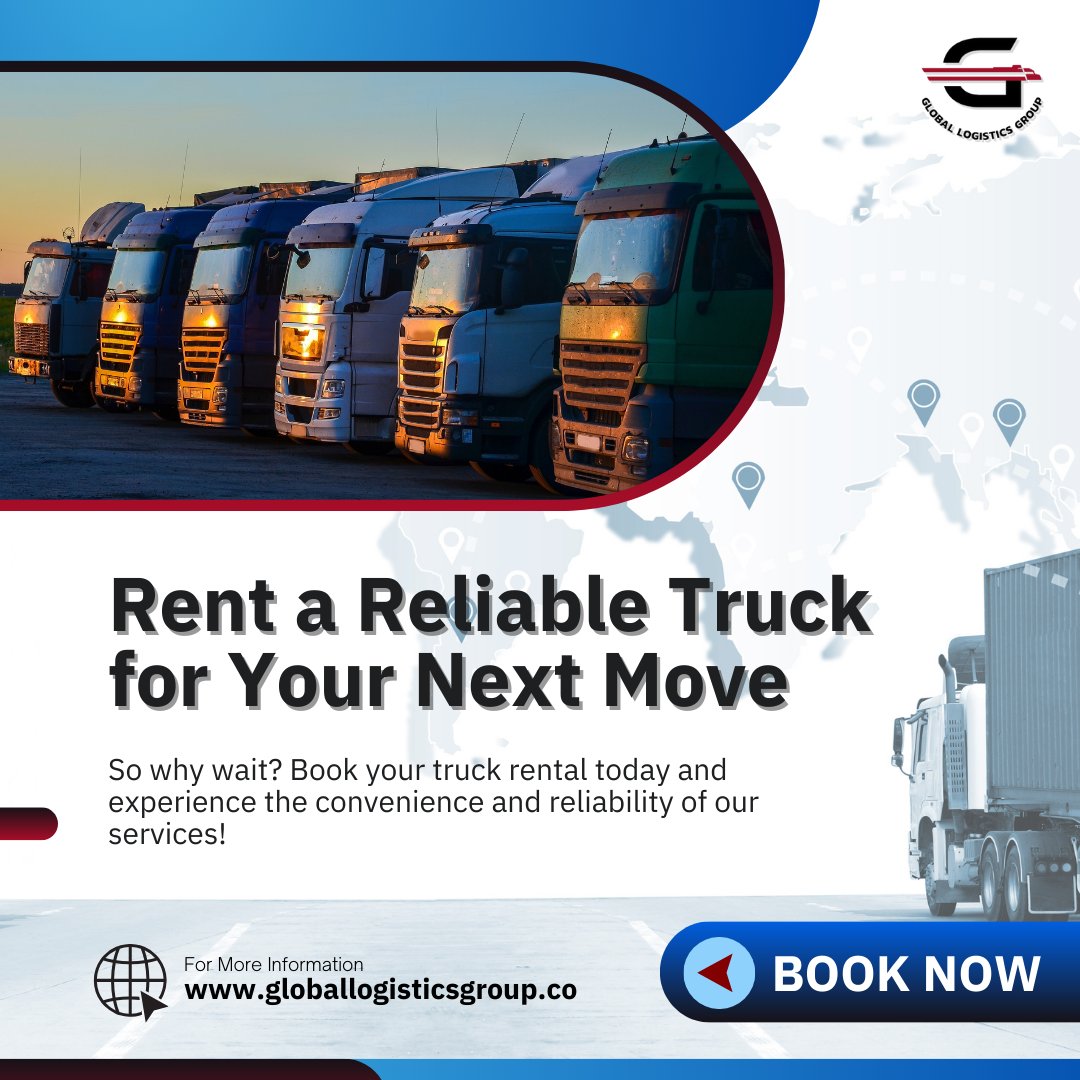 Smooth moves ahead! 🚚✨ Rent a reliable truck for your next move and make it a stress-free journey. 📦 Book your rental truck today.

#logisticsolutions #transportationexperts #reliableshipping #transportation #supplychain #globallogisticsgroup