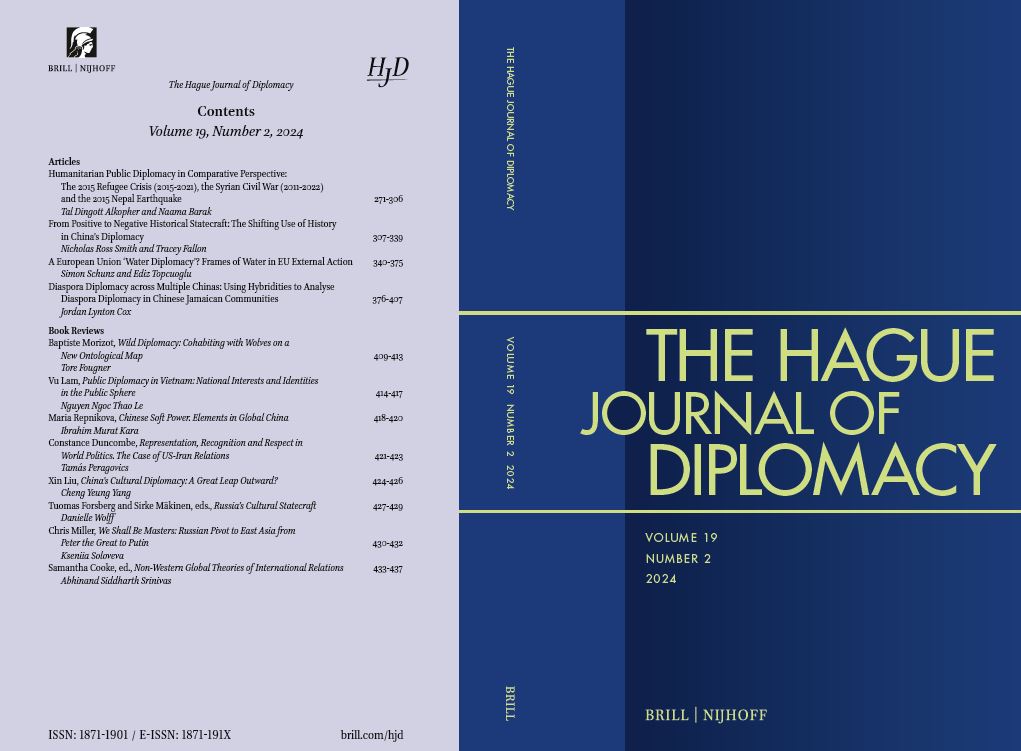 * New Issue * A new issue of The Hague Journal of Diplomacy is out with article “From Positive to Negative Historical Statecraft: The Shifting Use of History in China’s Diplomacy” by Nicholas Ross Smith and Tracey Fallon in #OpenAccess. brill.ws/HJD19-2 @Hague_Jour_Dipl