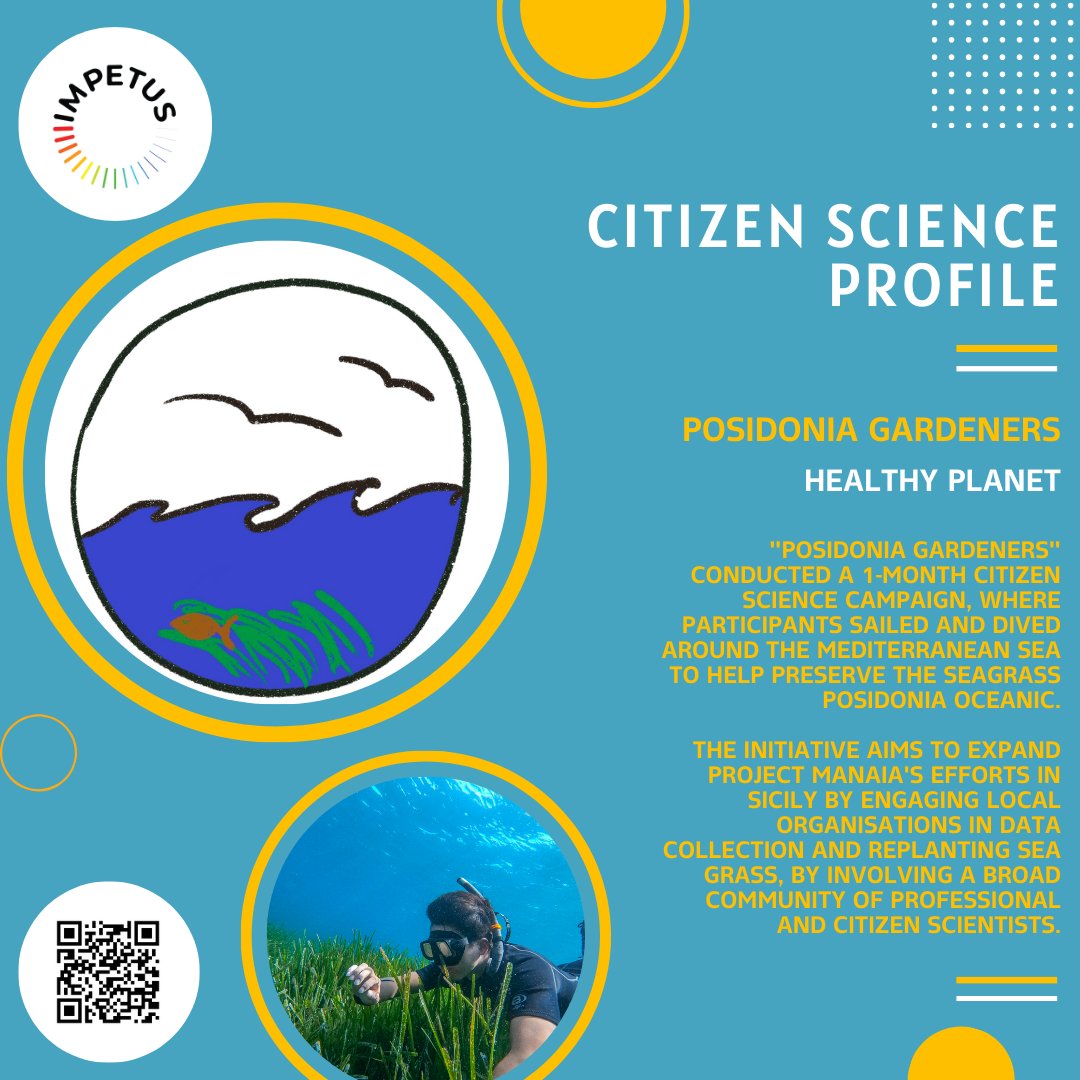 #CitizenScience Profile 

The Posidonia Gardeners project worked with citizen scientists to collect data and with the replanting of important #seagrass species in the Mediterranean. This initiative was part of @ProjectManaia.

impetus4cs.eu/posidonia-gard…

#oceanhealth #healthyplanet