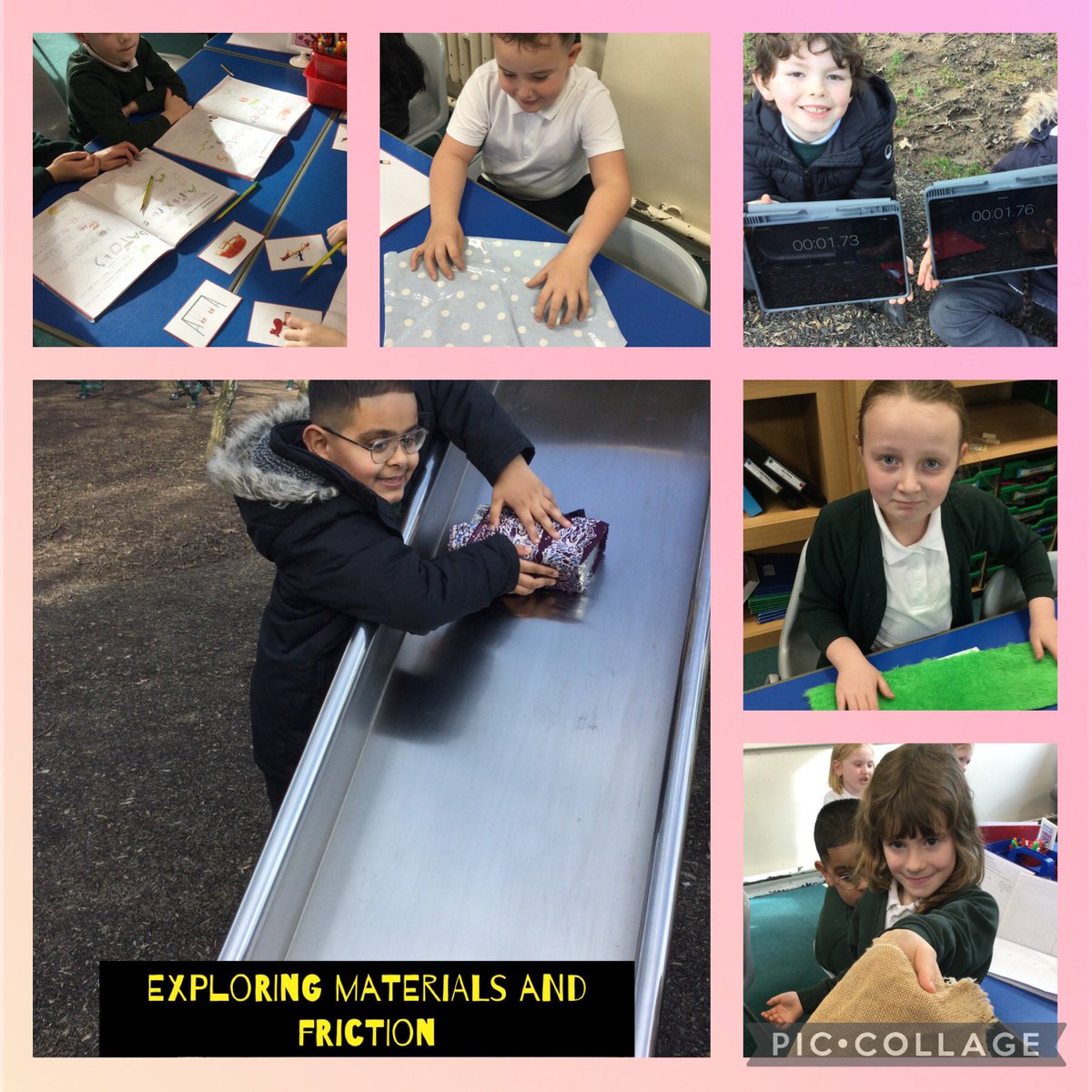 WarstonesYear3's tweet photo. In Science this week we have been exploring lots of different materials and how it effects the amount of friction! 🛝
#Year3 #Science #MightyMetals #Forces https://t.co/lTIrTSU9eT