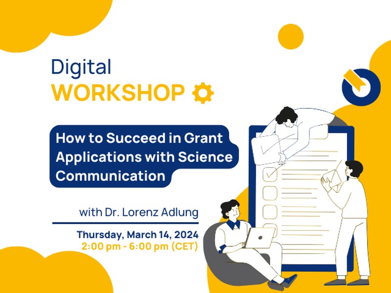 HLForum's tweet photo. To our #AlumNode community – there will be a digital workshop with Dr. Lorenz Adlung on “How to Succeed in Grant Application with Science Communication” on Thursday, March 14.
Find out more and apply for one of the limited slots: https://t.co/BW3ozXfTDO https://t.co/UCxwIuOjJq