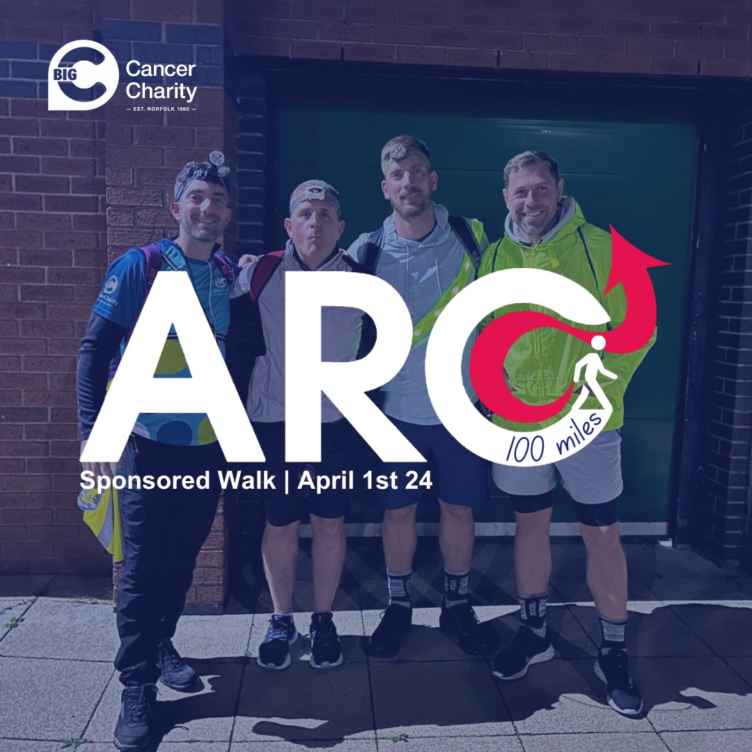 ARCGROUPLTD3's tweet photo. We need your help! 🙏

The ARC team along with ambassador @Grantholt31 are taking on the challenge of a 100 mile walk, in the shape of a C around Norwich, for @bigctweets!

Follow the link to give what you can: https://t.co/MTD8wGtdF3

#Charity #SponsoredWalk #Donate #Fundraising https://t.co/Bt8MDI9z2h