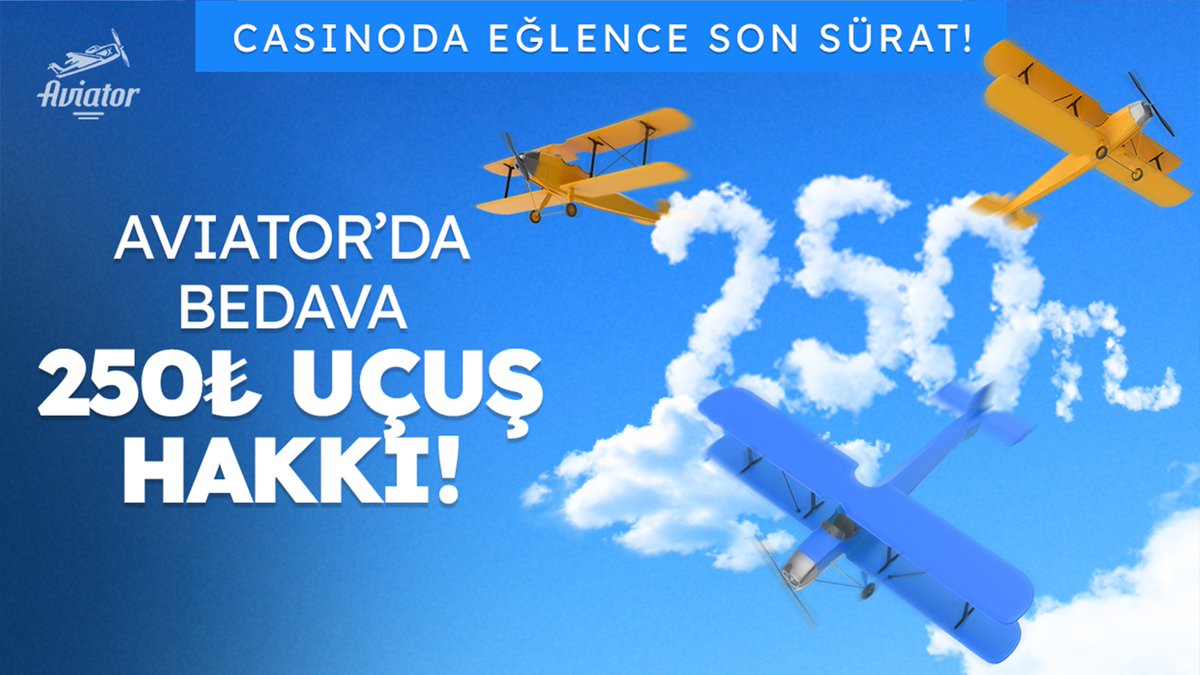 🛫 ikimisli Aviator'de eğlence son sürat!

Her perşembe ve cuma 📆 Aviator oyunundan 250₺ freebet kazanabilirsin!

Aviator ile misli misli kazan! 🤑

ikimisli Giriş - cutt.ly/ikimisli-giris

#ikimisli #Aviator #Freebet