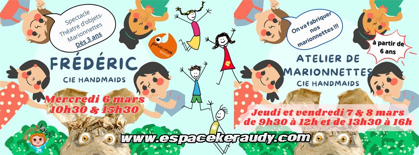 Espace Keraudy (@espacekeraudy) on Twitter photo ℹ️🎟️ Infos réservations du spectacle 👇:
espacekeraudy.com/Frederic.html
ℹ️ Infos Réservations atelier marionnettes :
☎️ 02 98 38 00 38
#CompagnieHandmaids
#PincemoiFestival
<a href="/recreatiloups/">Récréatiloups</a> ℹ️🎟️ Infos réservations du spectacle 👇:
espacekeraudy.com/Frederic.html
ℹ️ Infos Réservations atelier marionnettes :
☎️ 02 98 38 00 38
#CompagnieHandmaids
#PincemoiFestival
<a href="/recreatiloups/">Récréatiloups</a>