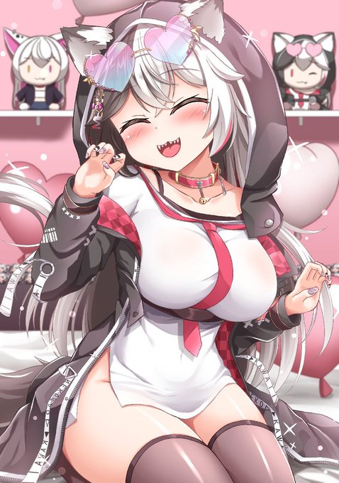 #猫の日
#にゃん
らしいので最近描いた猫耳イラスト上げ🐱🤍 