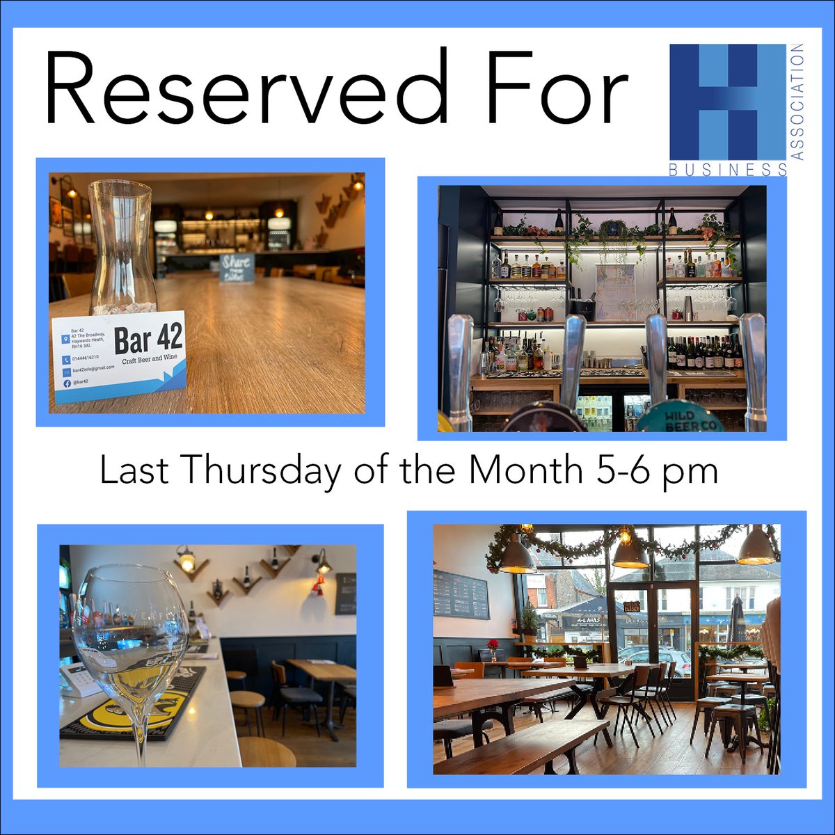 Reserved for HHBA - it's just a drink after work if it fits with your diary on the 29th February - It’s a really relaxed and informal drink with no speakers or presentations. Sign up for our future events bit.ly/46xEWqL