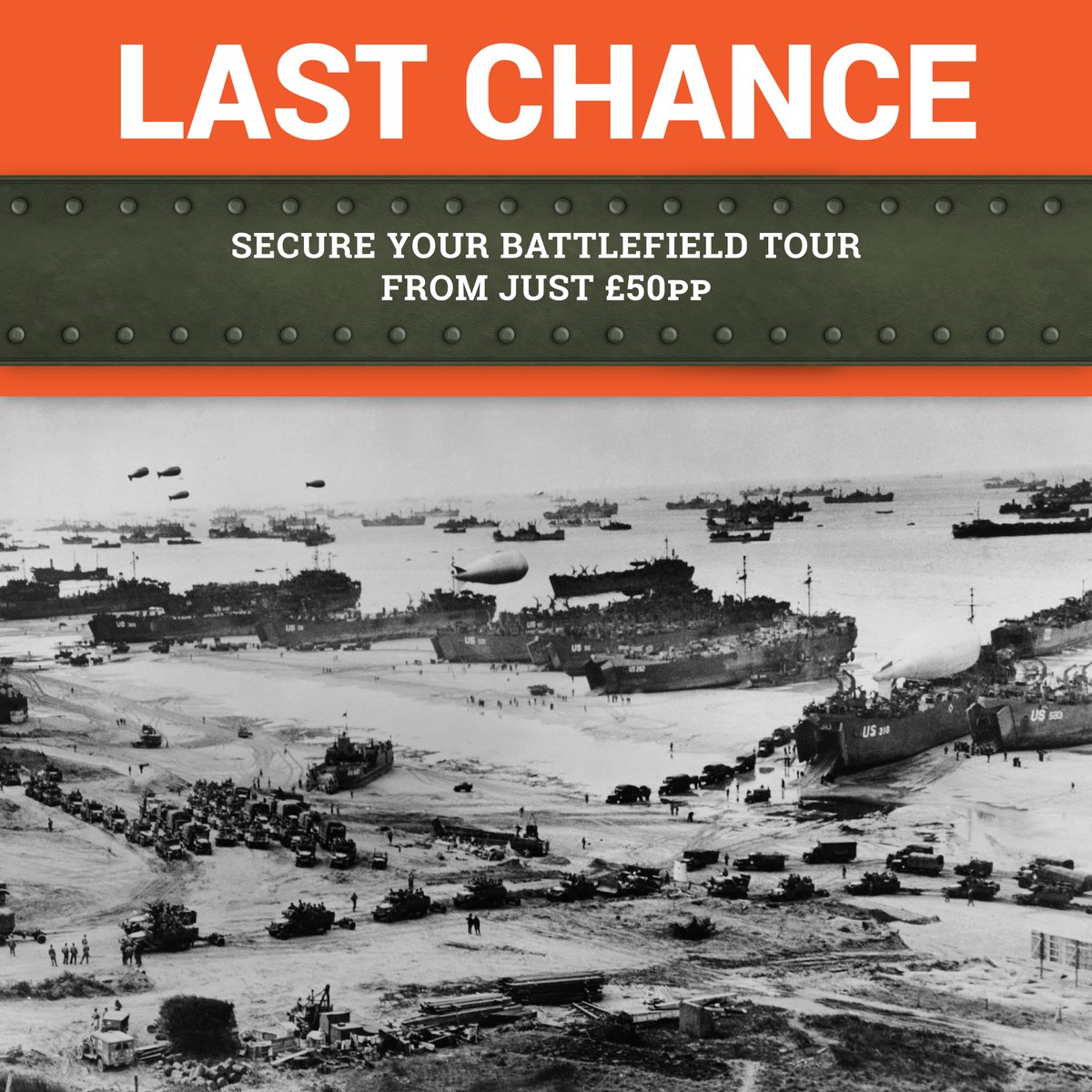 With low deposits from only £50pp ending in just ONE week, now is the time to start planning your journey of discovery to the battlefields. Secure your place today with just a deposit, then spread the remaining cost with our flexible payment options >> ow.ly/lbbM50QGe9S