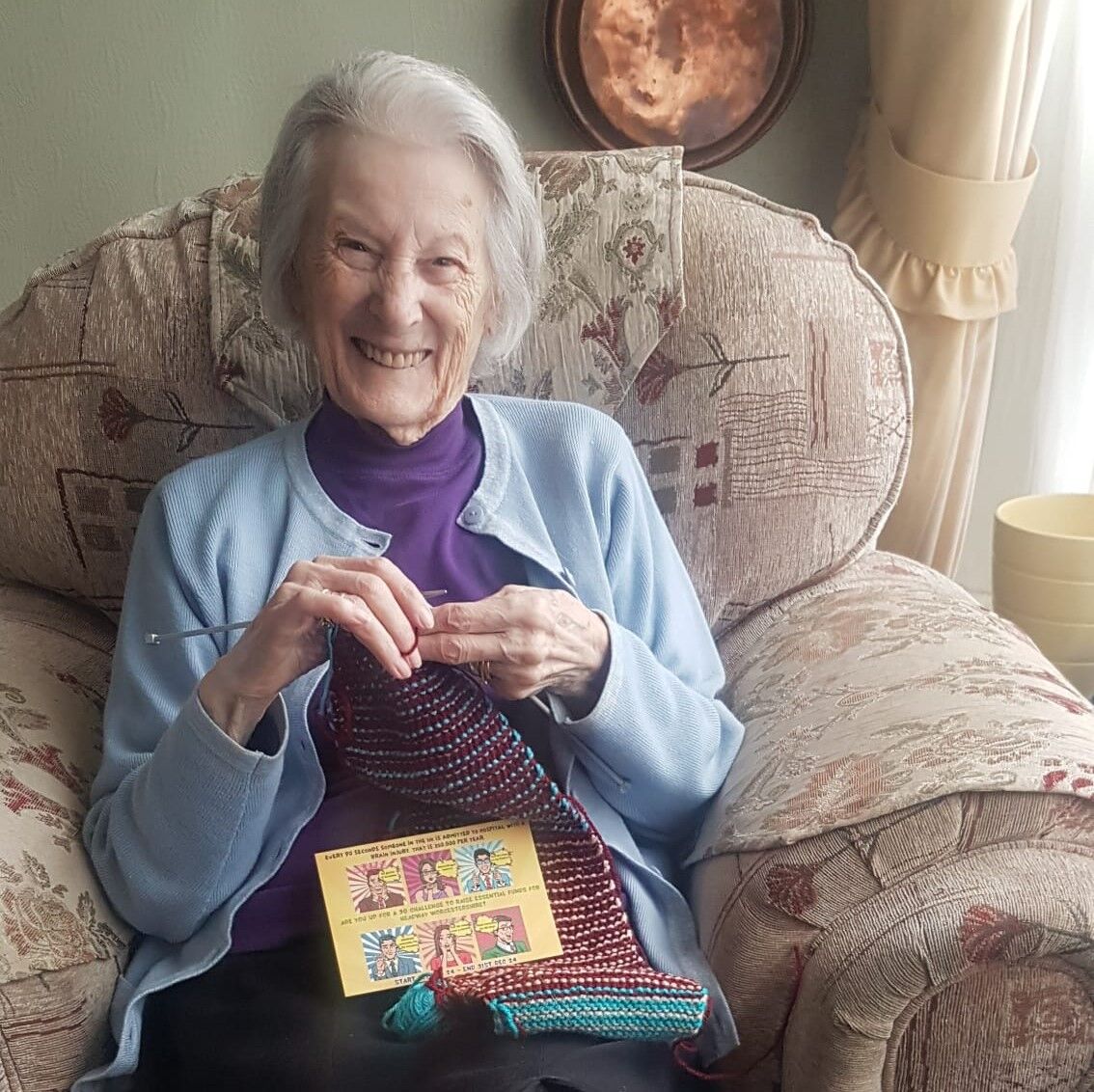 HeadwayWorcs's tweet photo. 💙 Iris, aged 90, has taken up the #Headway #Worcestershire #90Challenge. Iris has knitted 41/90 scarves to be sold in our charity shop on St Swithin's Street, Worcester #thankyou Iris🧶What a fabulous idea! #BeMoreIris @HW_Chamber https://t.co/O0kPtbuoJI https://t.co/GKereu9CU5