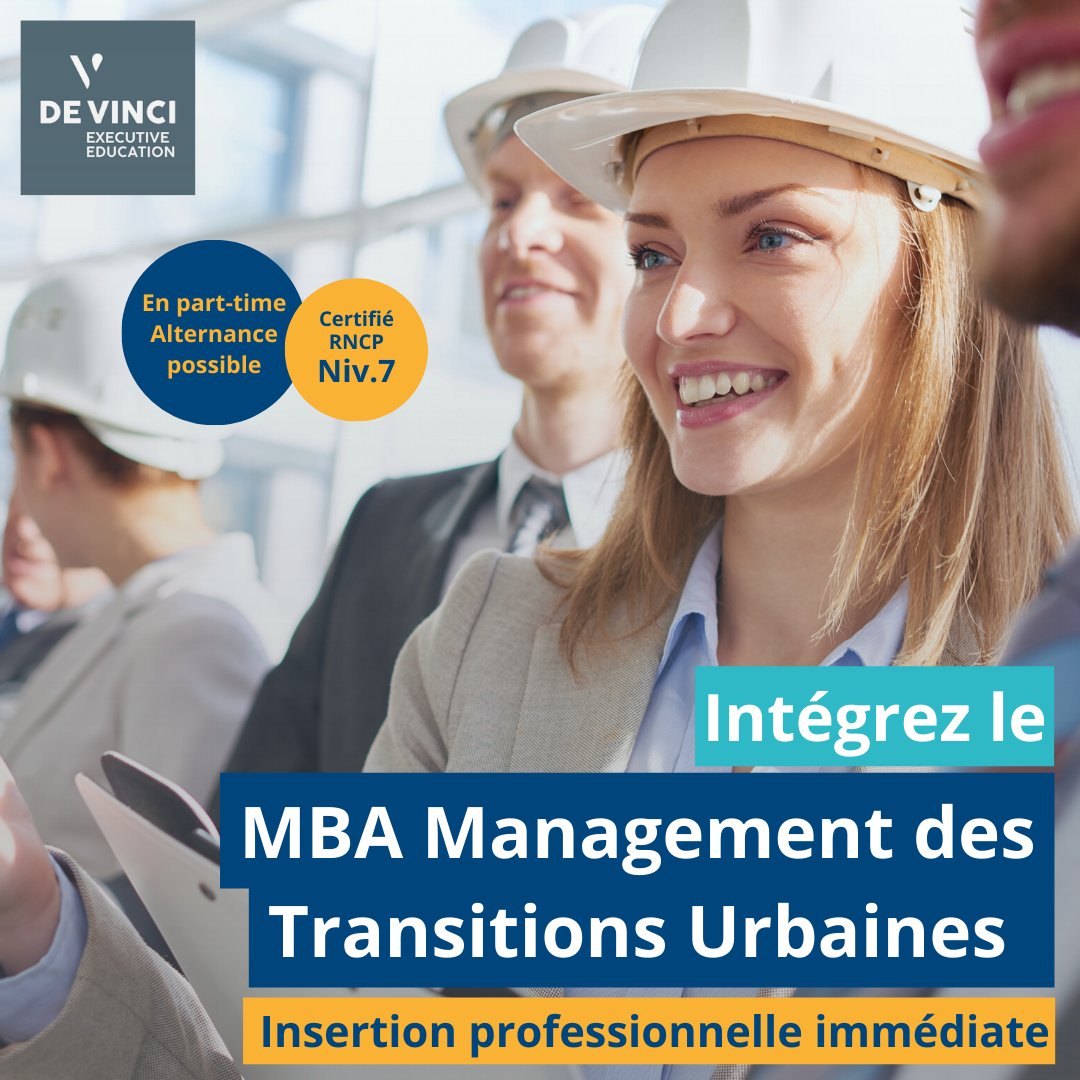 ⚡👷‍♂️ #MBA #Management des #Transitions #Urbaines ➤ Directeur pédagogique du programme : @RHammadi Un #MBA pour devenir expert et acteur de la ville #durable, intelligente, inclusive et efficiente. ➡️ Candidatez dès maintenant : ow.ly/asiG50QBO4X