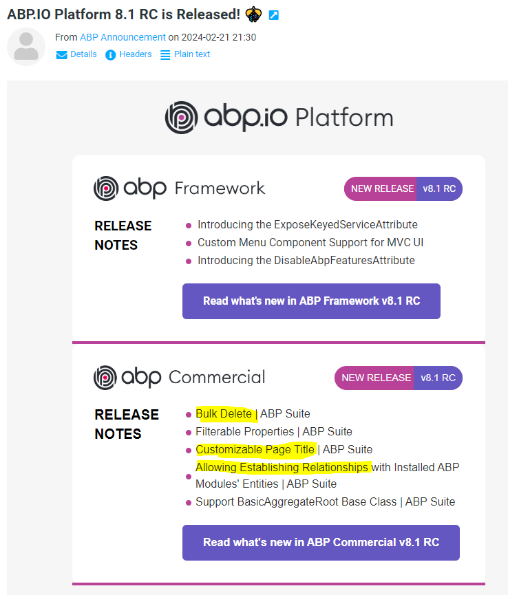 Some great stuff coming from @abpframework  in ABP Commercial 8.1

Will come in handy when HeadsUpWP Portal work starts in April.