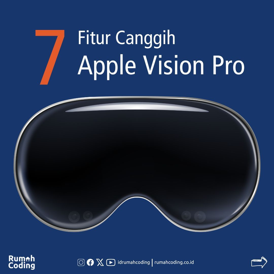 idrumahcoding's tweet image. Apple Vision Pro adalah perangkat yang revolusioner yang memiliki potensi untuk mengubah cara kita hidup dan bekerja. Fitur-fitur canggihnya membuka pintu ke dunia baru yang penuh dengan berbagai macam kemungkinan.

#AppleVisionPro #MixedReality #ARVR #TeknologiMasaDepan
