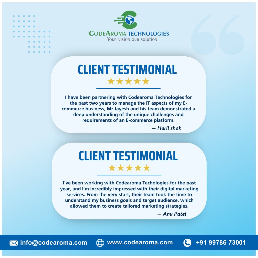 CodeAroma's tweet image. We don't just build websites, we build partnerships!

.

🌐 codearoma.com
📲 087800 36714

#testimonial #review #customerfeedback #WWEChamber📷 #LoveIsBlind #AvatarTheLastAirbender