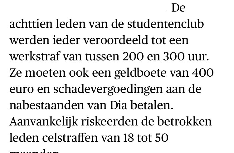 De straf die Acid krijgt vs. die van Reuzegom. Acid krijgt een strafblad, de Reuzegommers niet. 

Iemand tot de dood liters visolie binnen forceren, krijgt blijkbaar een mindere straf dan hun namen durven te zeggen. 

En dan is er zogezegd geen sprake van klassenjustitie?