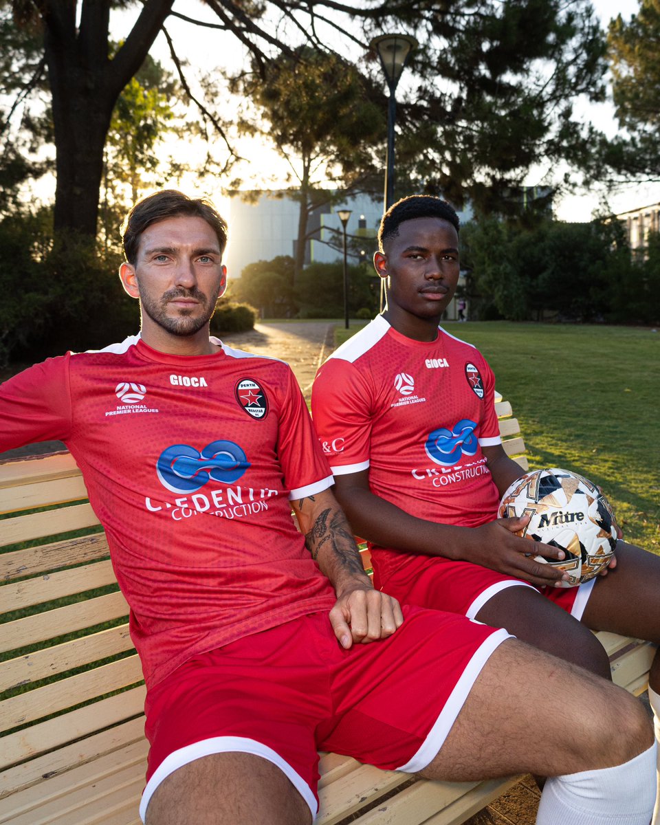 PerthRedStarFC's tweet photo. Play like champions. Feel like champions 🔴

We’re excited to launch our 2024 home and away kits in collaboration with GIOCA. 

Featuring a bold, clean, and modern design, our players are set to stand out on and off the pitch in 2024.

#PRSFC https://t.co/m53bJcZBoI