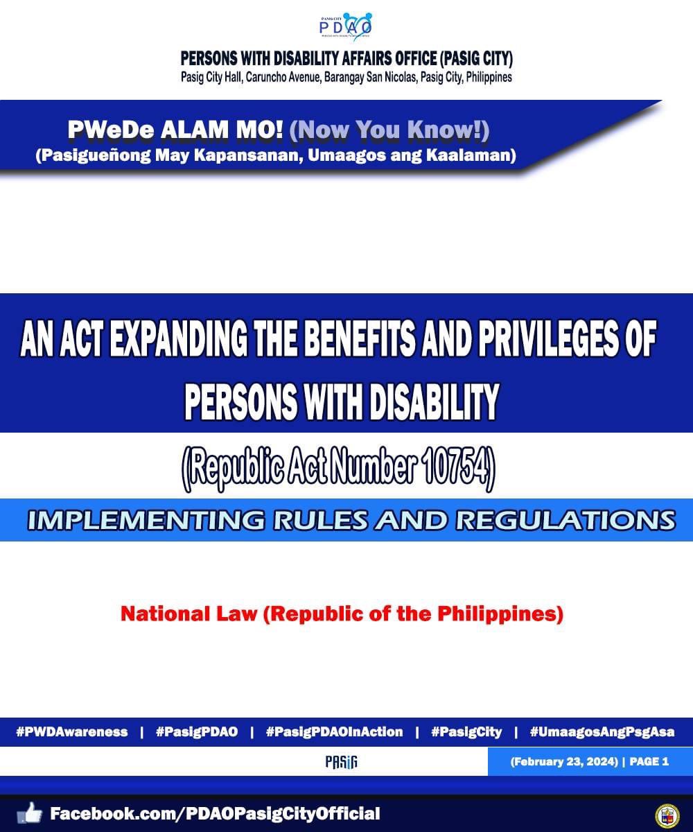 pozbutneverquit's tweet image. #PLHIV Community 👇
BOOKMARK MO TO KASI DAPAT ALAM MO TO!
#hiv #personwithdisability #PWD #benefitsandprivileges 1/nth