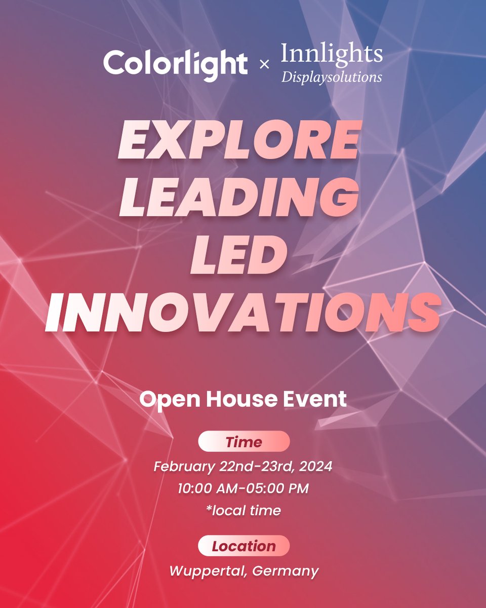 colorlightcloud's tweet photo. Look forward to the opening of #Colorlight x #Innlights open house event in #Wuppertal, #Germany!
#openhouseevent #led #ledcontroller https://t.co/Zg8C4M1kdf