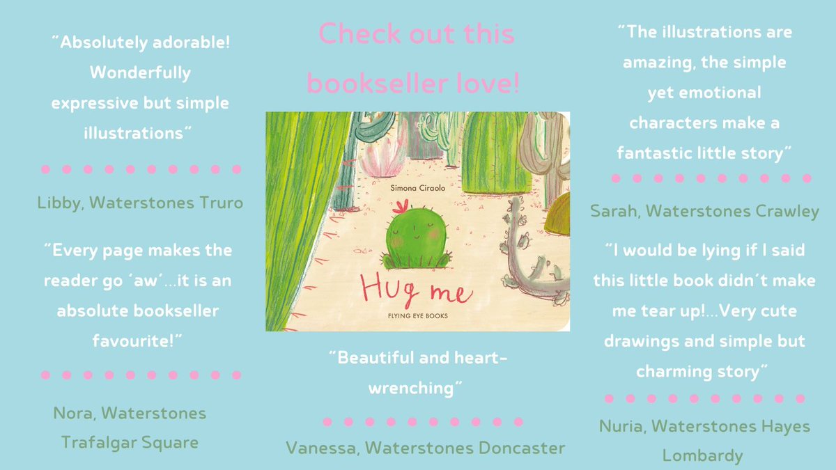 Check out the bookseller love for the adorable new board book edition of Hug Me! Felipe the little 🌵 really has captured people's 🩷 Full reviews ➡️ bit.ly/42QXwJy