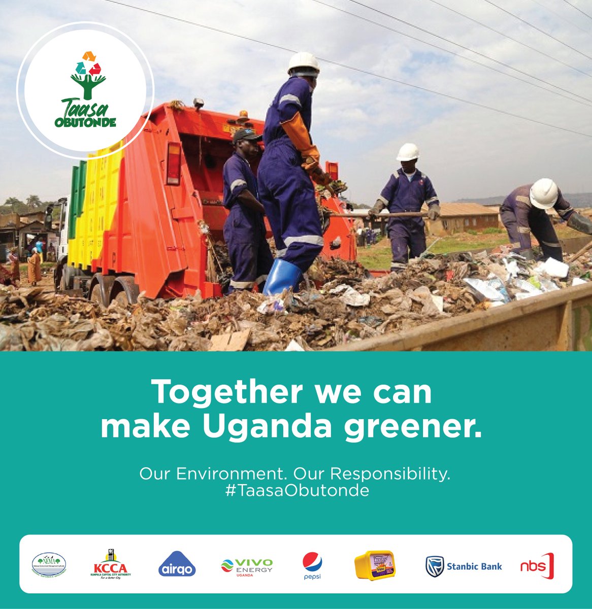Share your commitment to reducing plastic waste by adopting at least one eco-friendly habit this week. Tag a friend and challenge them to join the movement.~@nemaug @AirQoProject @KCCAUG @VivoEnergyUg @PepsiUganda @stanbicug @nbstv #TaasaObutonde