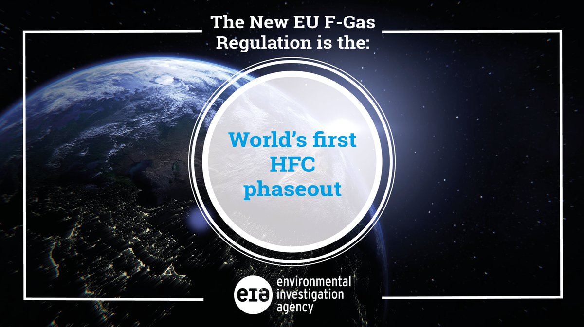 EIAClimateUK_EU's tweet photo. The revised EU F-gas Regulation has been published in the Official Journal and will come into force March 11th. The revision includes a full #HFC phaseout by 2050. https://t.co/f64PWVqQkp
