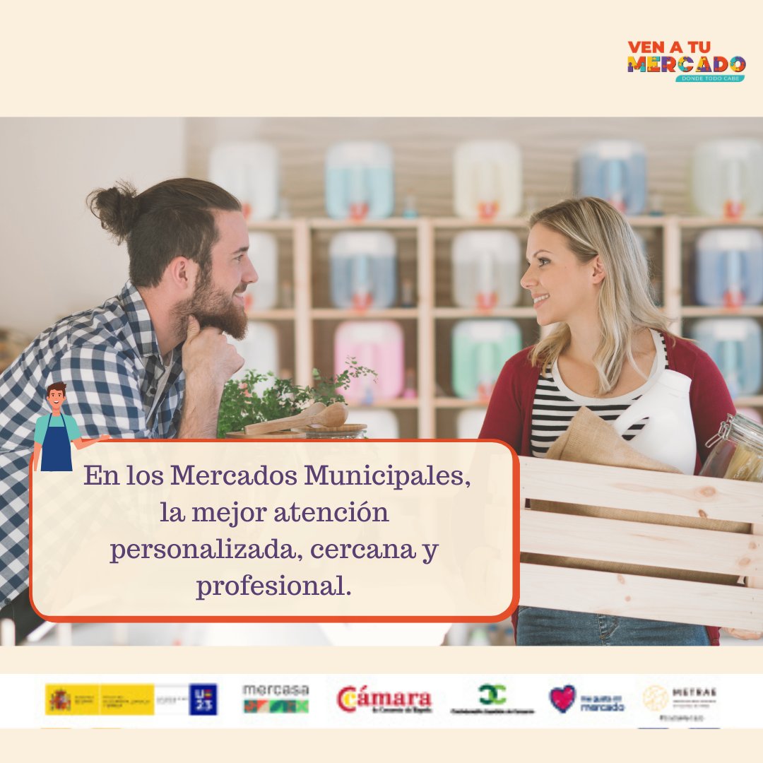 📍  En los Mercados Municipales, además de una gran variedad de productos de excelente calidad, encontrarás una atención personalizada, cercana y profesional.

💬 Menciona en los comentarios a tu placero o placera de confianza. ¡Seguro que le hace mucha ilusión!

#Venatumercado