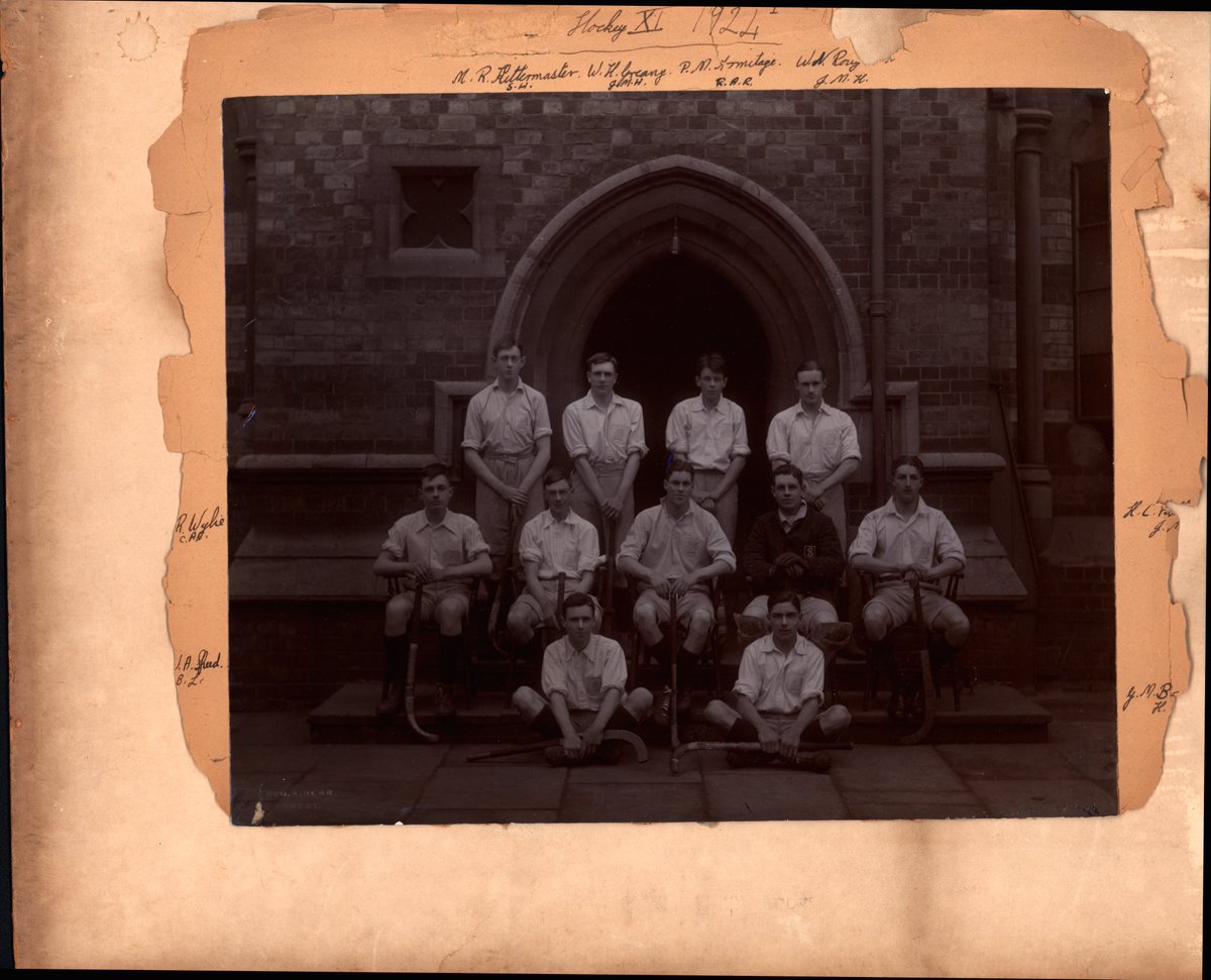The Hockey XI 1924, this is the year that the School Hockey team was established after the first successful match was played against the town in February 1921.
#schoolarchives #schoolhistory #sporthistory