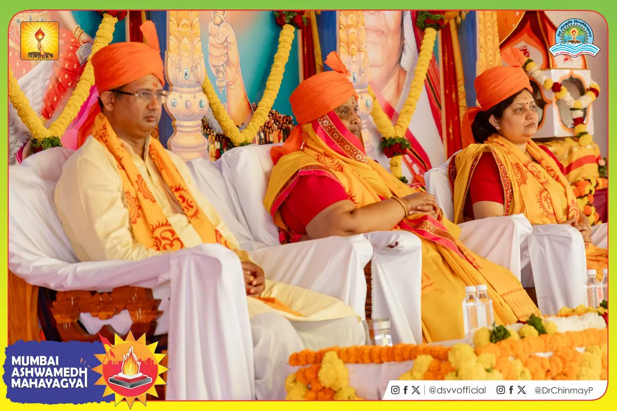 DrChinmayP's tweet photo. Second day of the 47th #Ashwamedha Yagya in #Mumbai alongside Shri @LahriSunil ji &amp; Shri Shiv Sagar ji @swm_info. Acknowledging the profound legacy of Pandit Shriram Sharma Acharya ji &amp; Mata Devi Bhagwati Sharma ji.

#awgp #mahayagya #divineenergy #spirituality  #nationbuilding https://t.co/yQNWgdmWs4