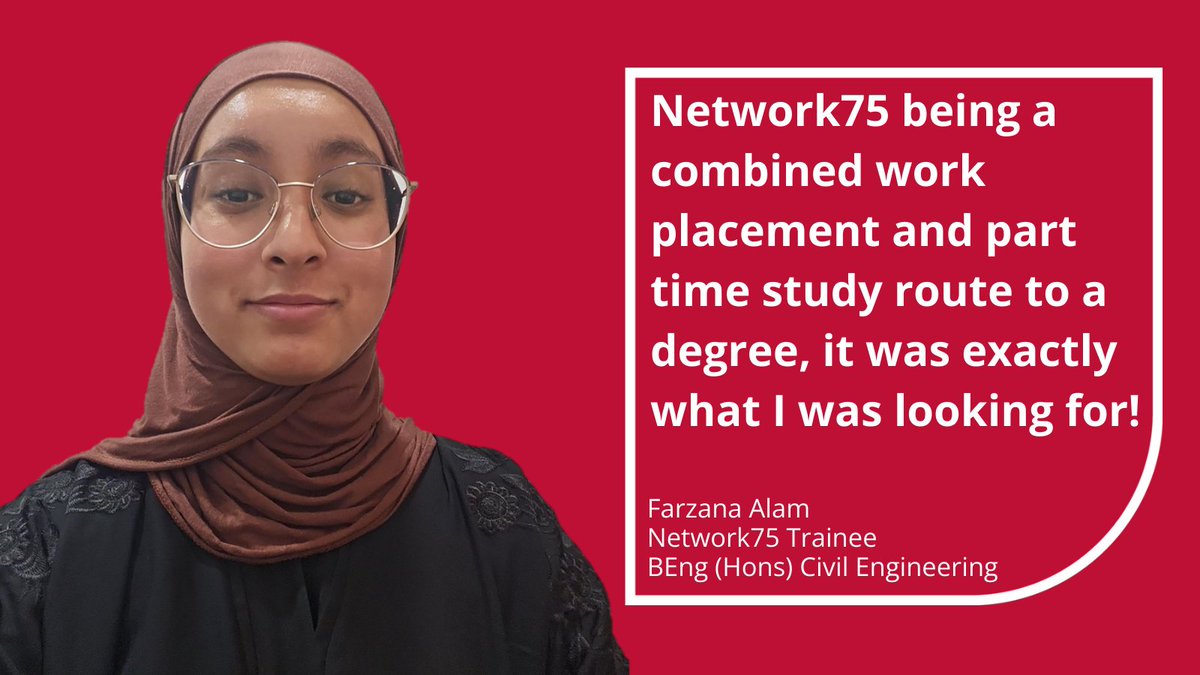 Network75 (@network75) on Twitter photo First year Civil Engineering student Farzana tells us how she got her placement at @hydrocknews and how she feels the Network75 scheme at <a href="/UniSouthWales/">University of South Wales</a> will benefit her Find out more: bit.ly/3Tb5ry8
#EngineersWeek #WorkEarnLearn First year Civil Engineering student Farzana tells us how she got her placement at @hydrocknews and how she feels the Network75 scheme at <a href="/UniSouthWales/">University of South Wales</a> will benefit her Find out more: bit.ly/3Tb5ry8
#EngineersWeek #WorkEarnLearn