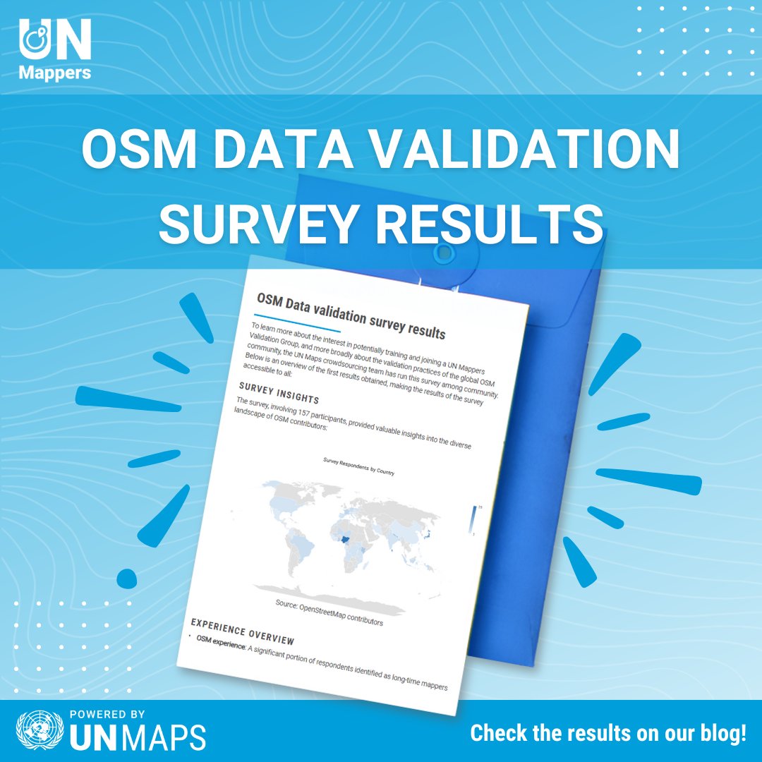 📢 Update alert! 📊 The results of our recent survey on interest in training on #OSM data #validation practices are now available! 🔎Check out the insights in our latest blog post! ➡️tinyurl.com/SurRes 📡Stay tuned for more updates!