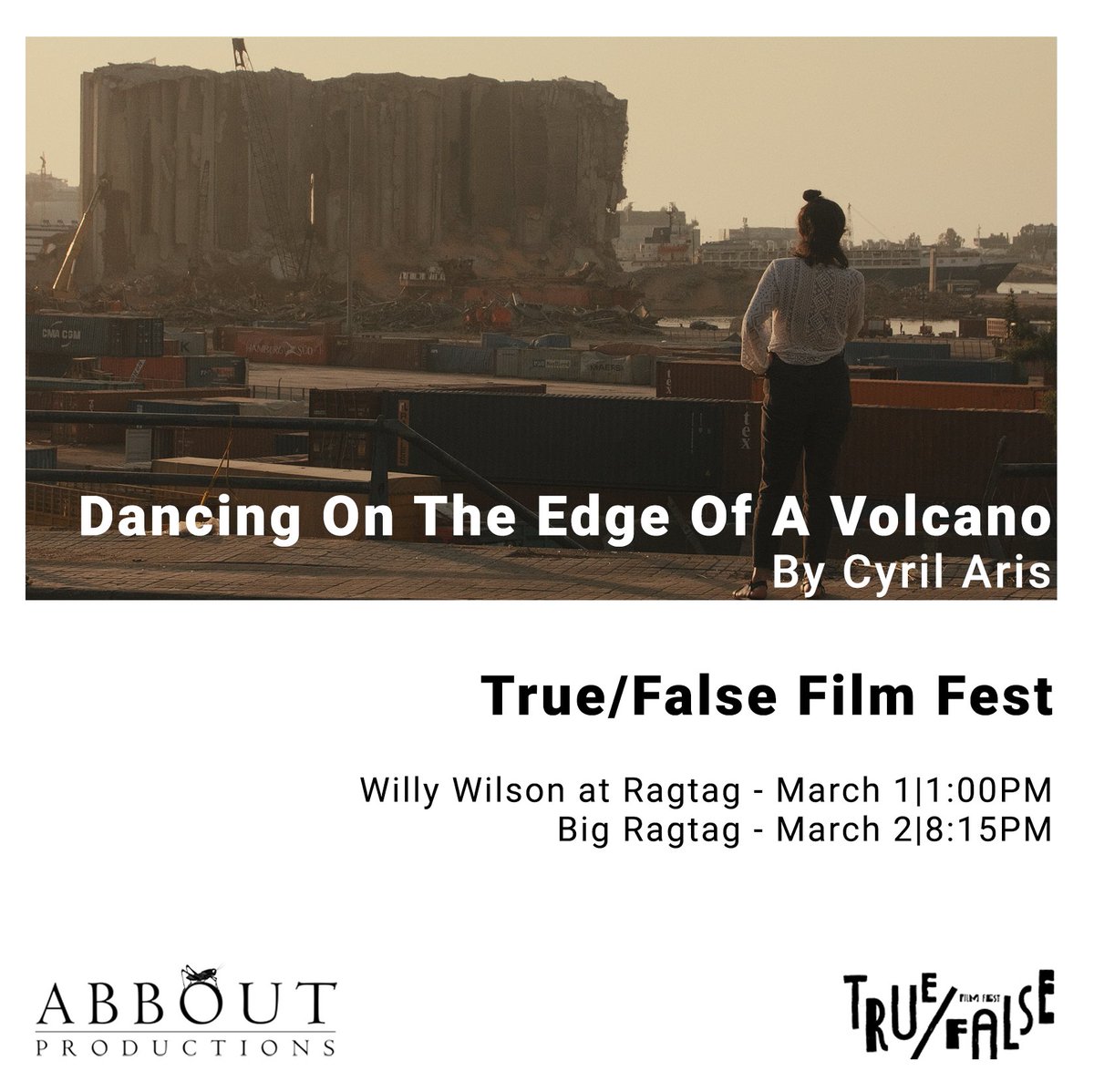 Abbout Productions (@abboutprod) on Twitter photo In few days we will be on our way to #Columbia to attend the <a href="/truefalse/">True/False Film Fest</a> festival with Cyril Aris acclaimed #documentary Dancing On The Edge Of A Volcano in the presence of producer <a href="/sacinephile/">Myriam Sassine</a> In few days we will be on our way to #Columbia to attend the <a href="/truefalse/">True/False Film Fest</a> festival with Cyril Aris acclaimed #documentary Dancing On The Edge Of A Volcano in the presence of producer <a href="/sacinephile/">Myriam Sassine</a>