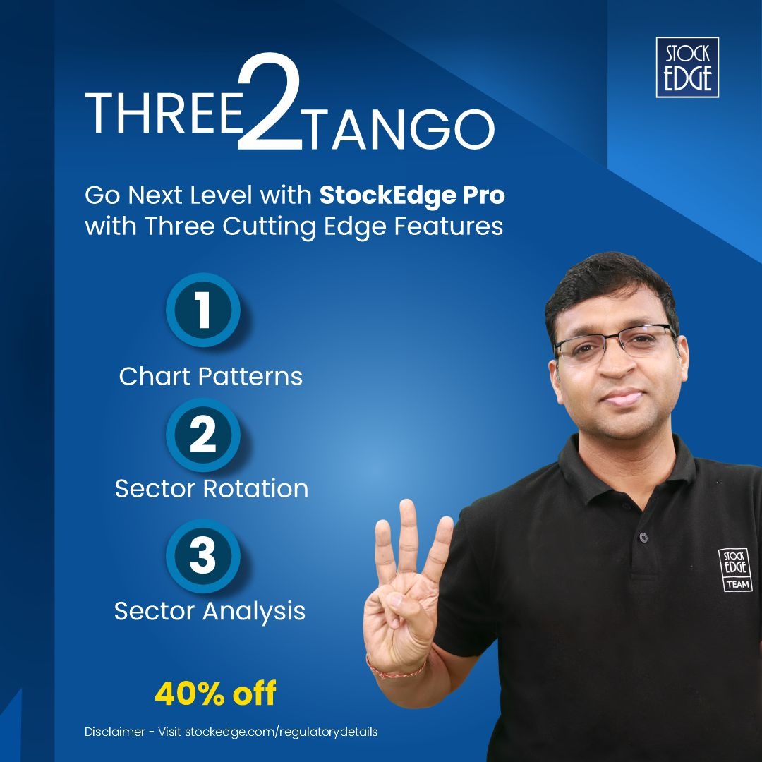 elearnmarkets's tweet photo. #GoNextLevel with #StockEdgePro with 3 cutting Edge features:
1. AI generated Chart Patterns
2. Sector Rotation for tracking money flow
3. Sector Results & Shareholding
Get a special 40% off by using coupon: HIT40
π https://t.co/XRDHkfTsHW
#StockToWatch @mystockedge https://t.co/F49pvhz5SN