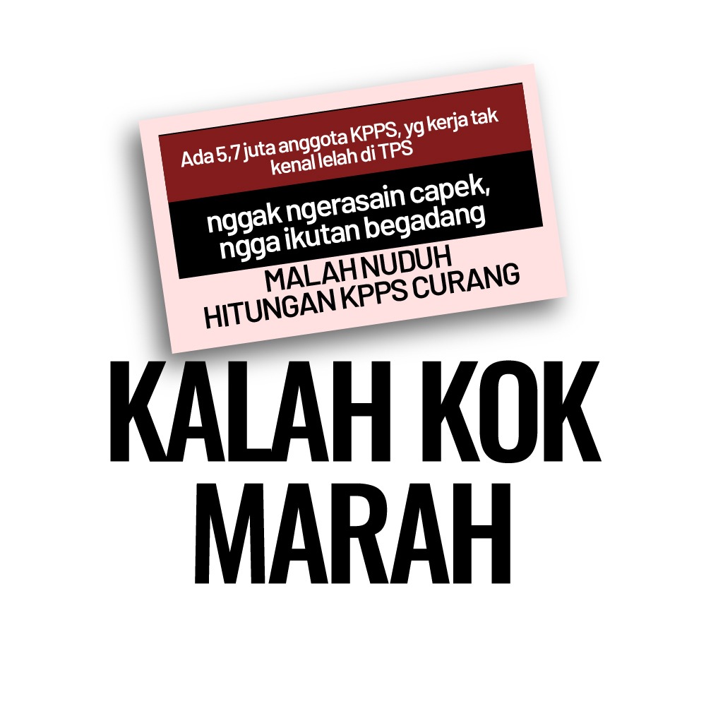 Emang menyebalkan, walaupun JANGANnuduh YgdiTPSCURAng sudah berusaha keras, tapi petugas tetap dikasih tuduhan curang, ini tdk fair. 

 #UdahNyataHasilTPSnya
 MasihAJA GakMAUTERIMA