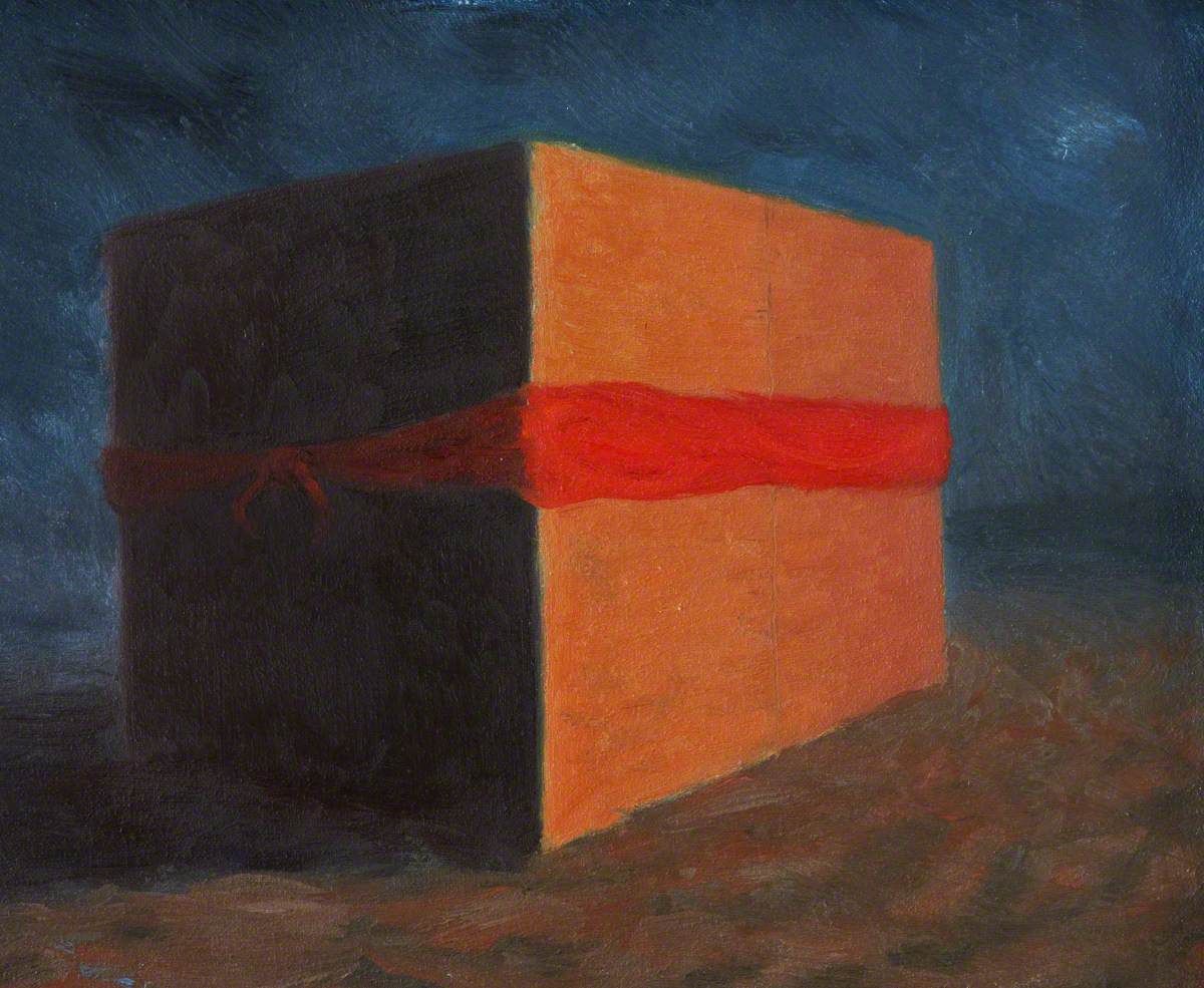 Our catalogue has no mention of magic- how strange!  However this mysterious painting, Prelude to the Innocent Eye by Henry Rogers certainly has something magical going on.  It's currently on display in our library if anyone wants to explore the magic further! #OnlineArtExchange