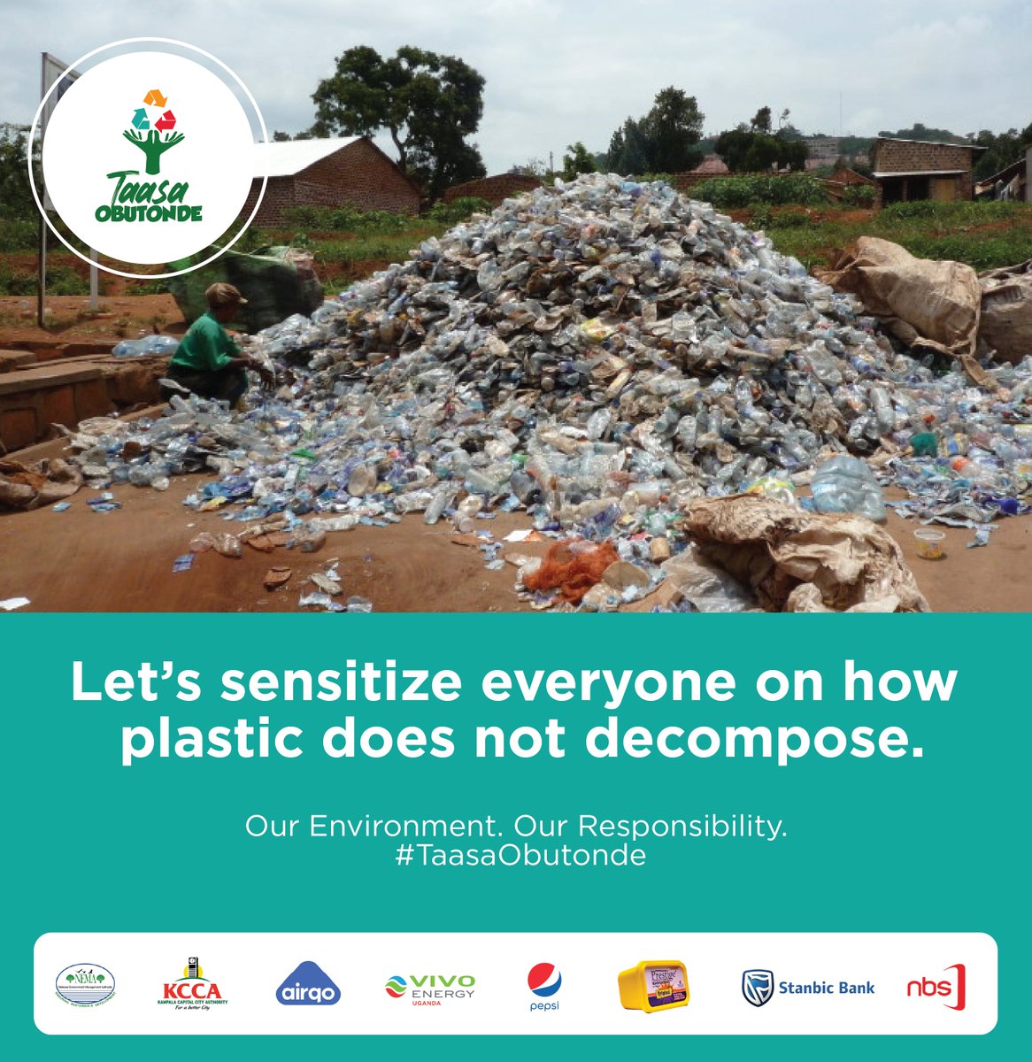 Let’s uncover the journey of plastic waste. Understanding the lifecycle of plastic helps us comprehend its environmental impact. We can break this cycle for a healthier Uganda.~@nemaug @AirQoProject @KCCAUG @VivoEnergyUg @PepsiUganda @stanbicug @nbstv #TaasaObutonde