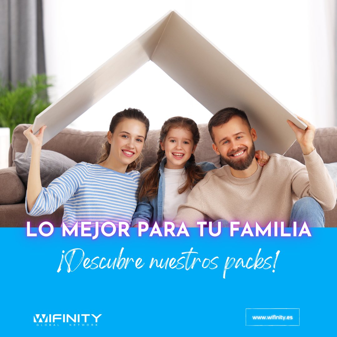 Las mejores opciones para tu familia…

¡Las tenemos en Wifinity! ¡Nuestros packs!

Descubre todos los detalles en wifinity.es

📞 925 38 17 32 ✉️ info@wifinity.es

#Wifinity