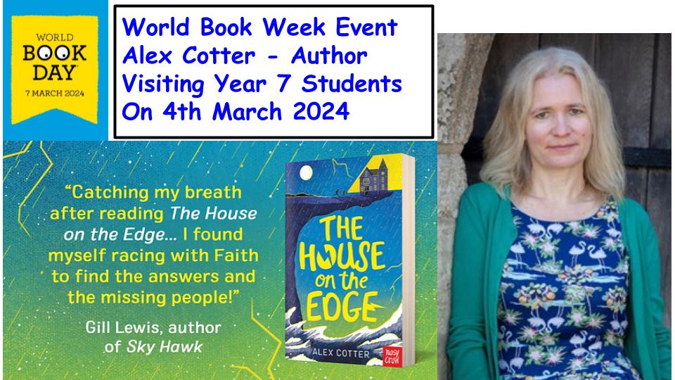 @somervaleschool are really looking forward to @AlexFCotter visiting our year 7 students on 4th March to kick off our week of celebrating books & reading  @WorldBookDayUK 📚📚😊🥳

#wearesomervale   #WorldBookDay