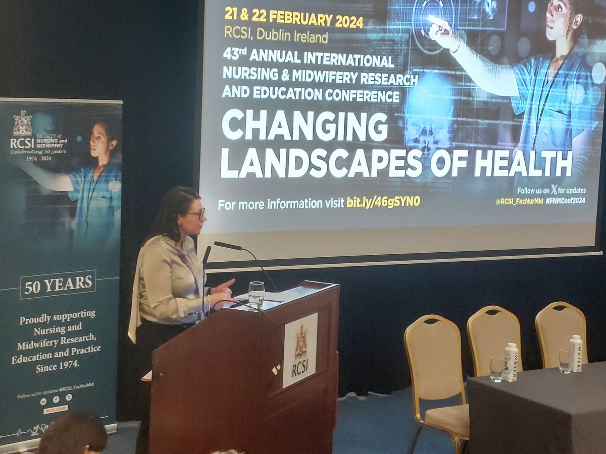 Delighted to attend <a href="/RCSI_FacNurMid/">RCSI Faculty of Nursing & Midwifery</a> #FNMConf2024 43rd Annual RCSI Nursing Conference.  Changing Landscapes of Health. Chief Nurse  <a href="/chiefnurseIRE/">CNO's Office</a> presenting a positive   opening address. Looking forward to the day.