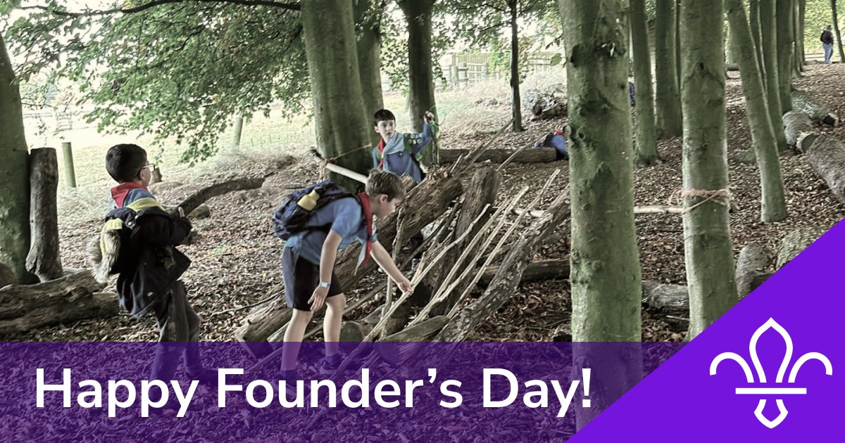 Happy Founder's Day! Let's reflect today on how Scouting brought us together to create a better world 💜