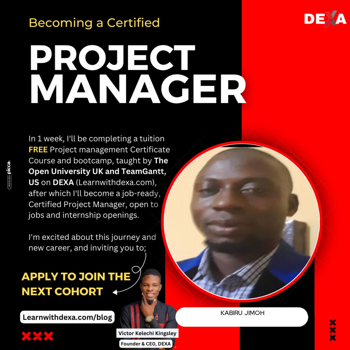 Olajiks's tweet photo. I'm about to complete &amp; receive my #ProjectManagement Certificate from the tuition free course taught by The Open University UK &amp; TeamGantt on DEXA &amp; it's been an amazing learning experience!

If you wish to learn more about this program, use the link below

@Learnwithdexa https://t.co/byjtImkr45