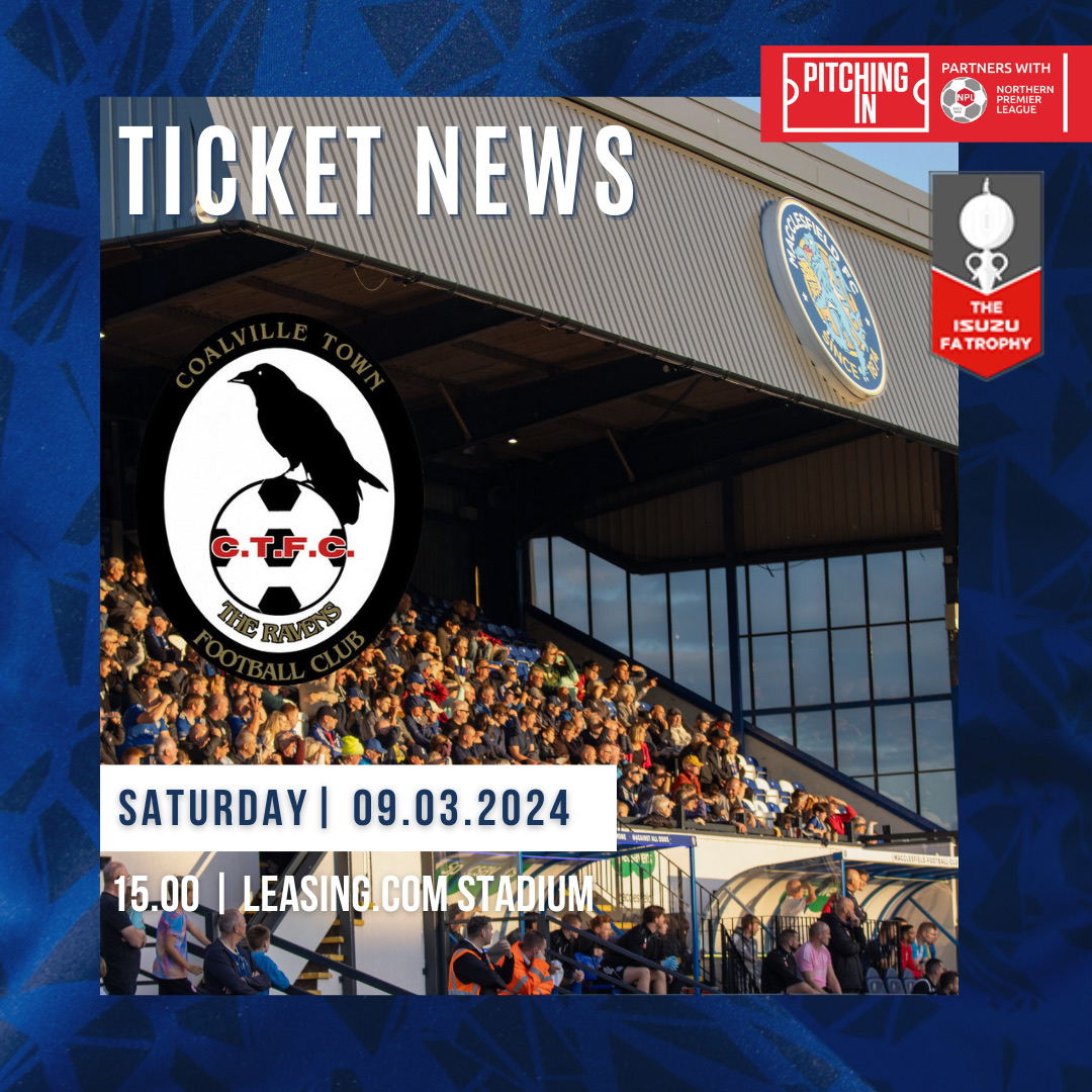 TICKET NEWS 🎟️ | Tickets for our FA Trophy game at home to Coalville Town are now on sale. 

Details can be found below ⬇️
macclesfieldfc.com/latest-news/ti…